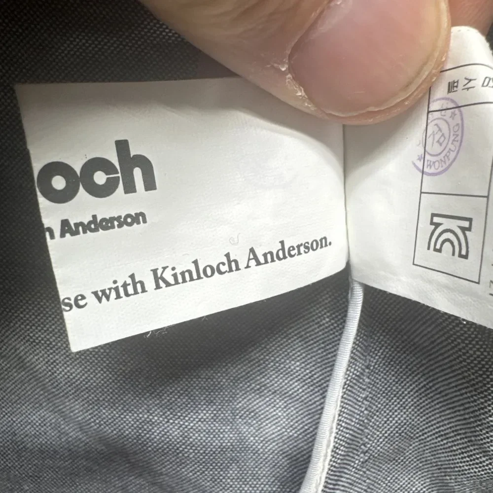 Kinloch Anderson Tweed Jacket 36R‎ Blazer Gray 2 Button Refined Luxury Designer